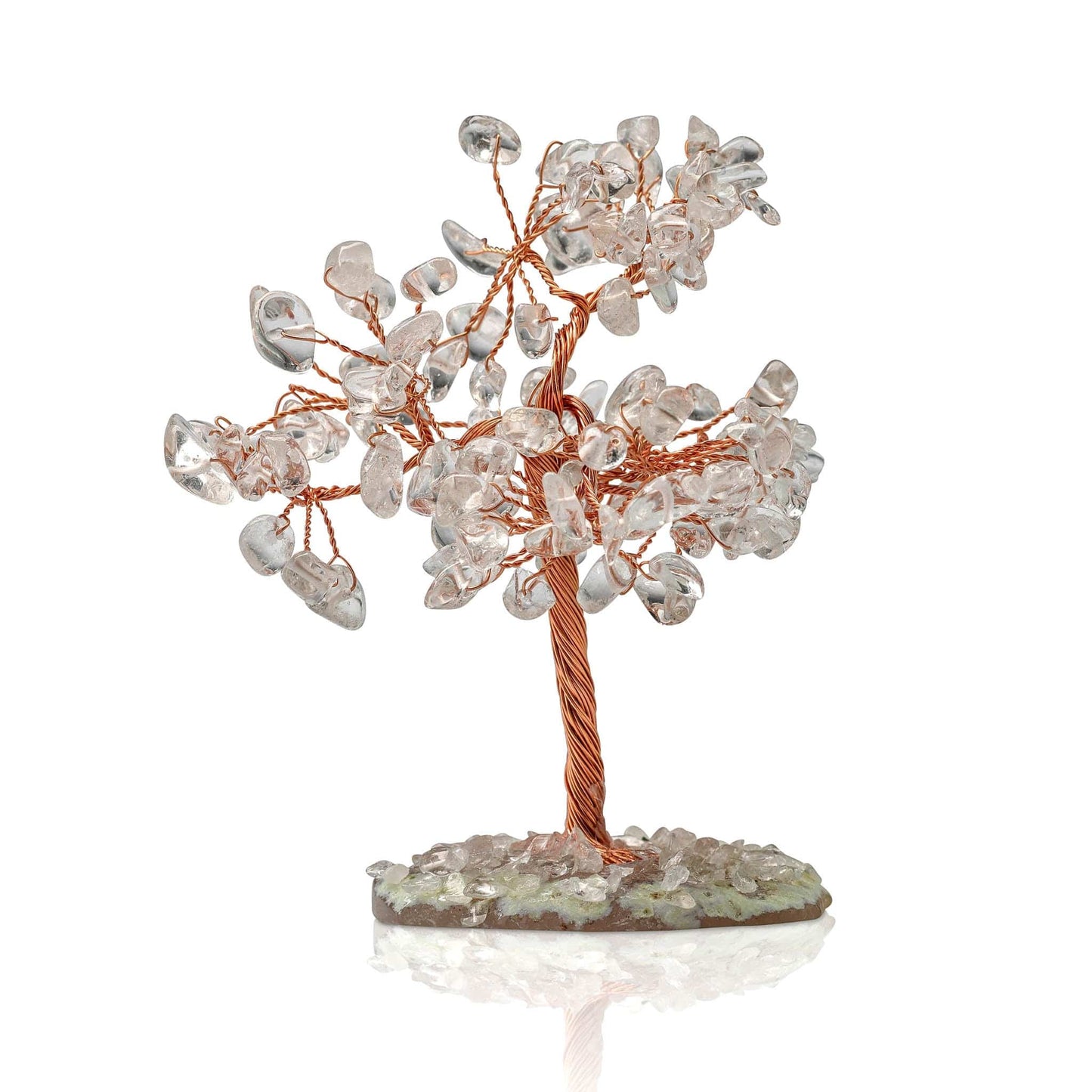 Clear Quartz Gem Tree on Agate Base