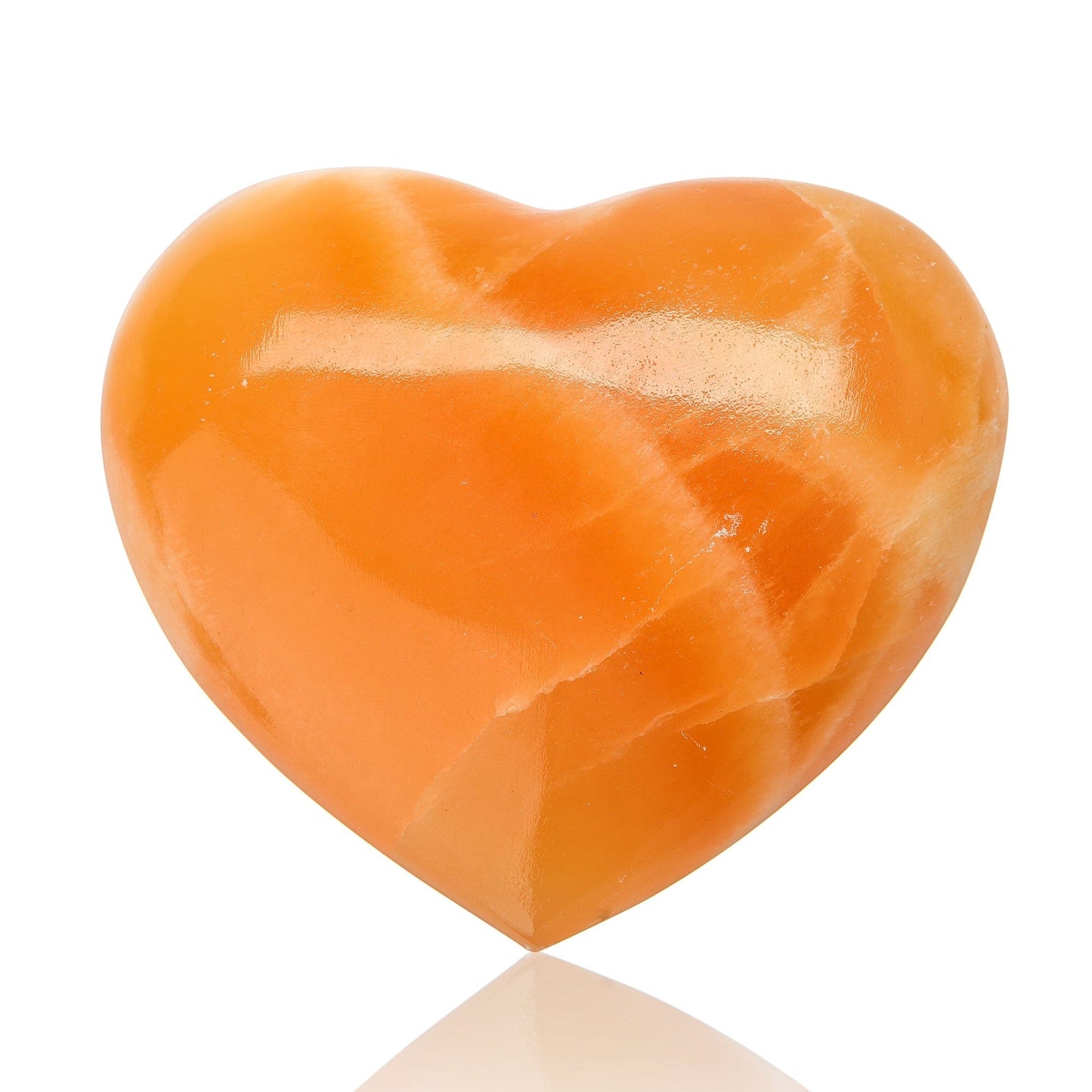 Orange Calcite Heart