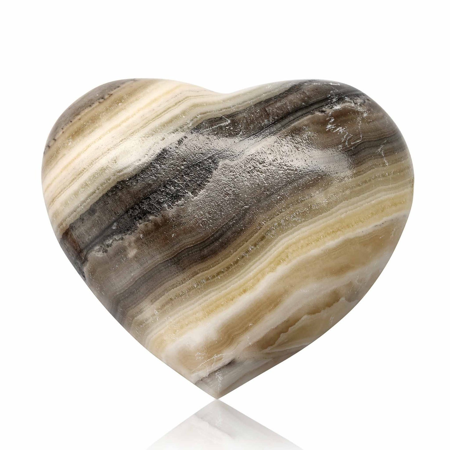 Onyx Heart - Carved Crystal - Polished