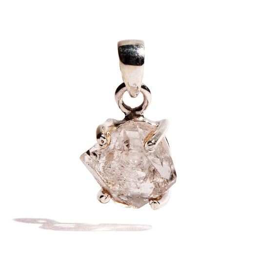 Herkimer Diamond Sterling Silver Pendant - Raw Form