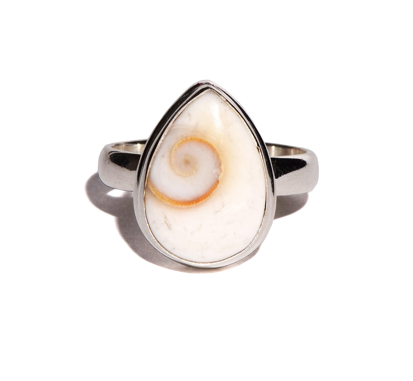 Shiva Shell Sterling Silver Ring - Teardrop
