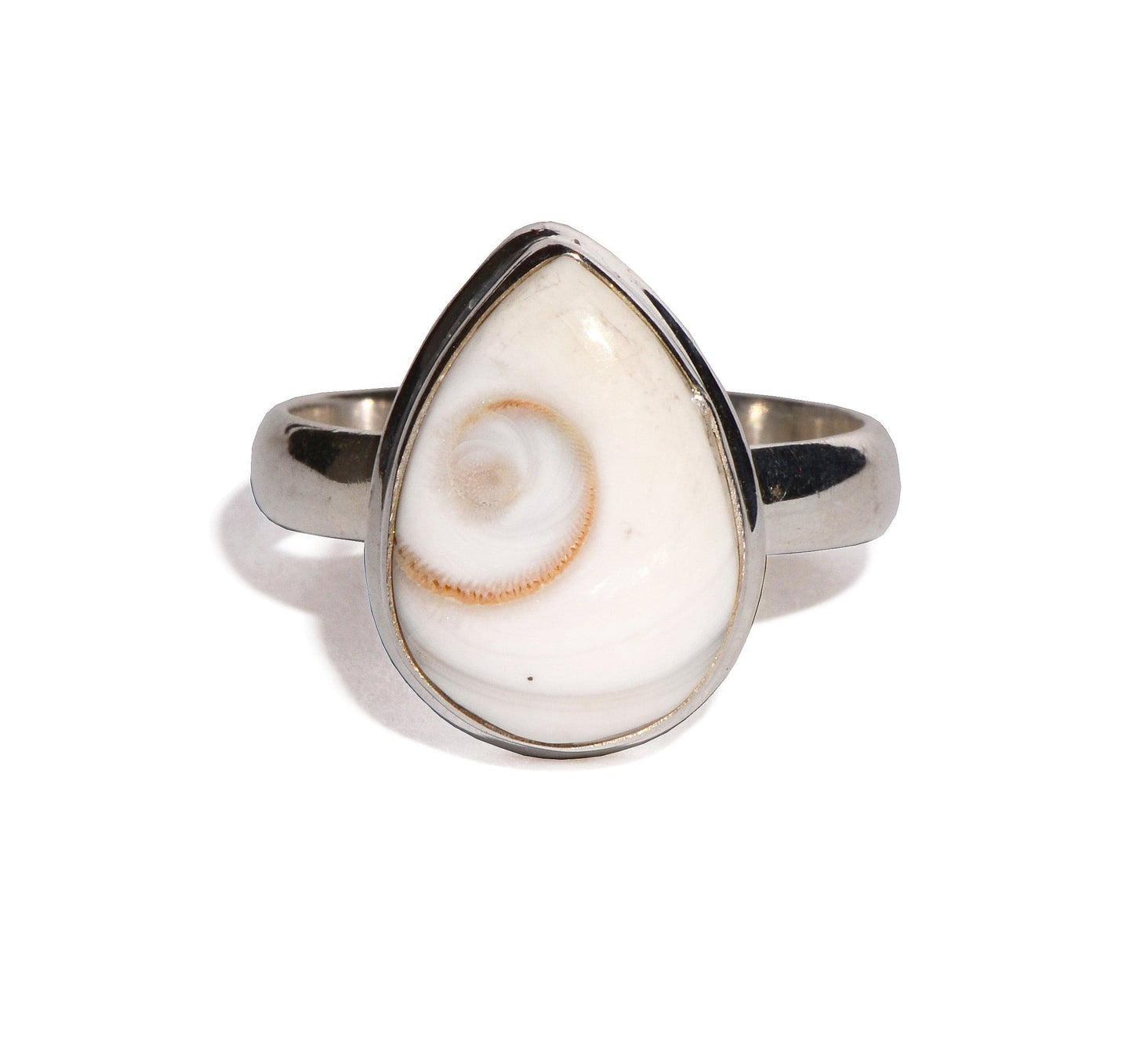 Shiva Shell Sterling Silver Ring - Teardrop
