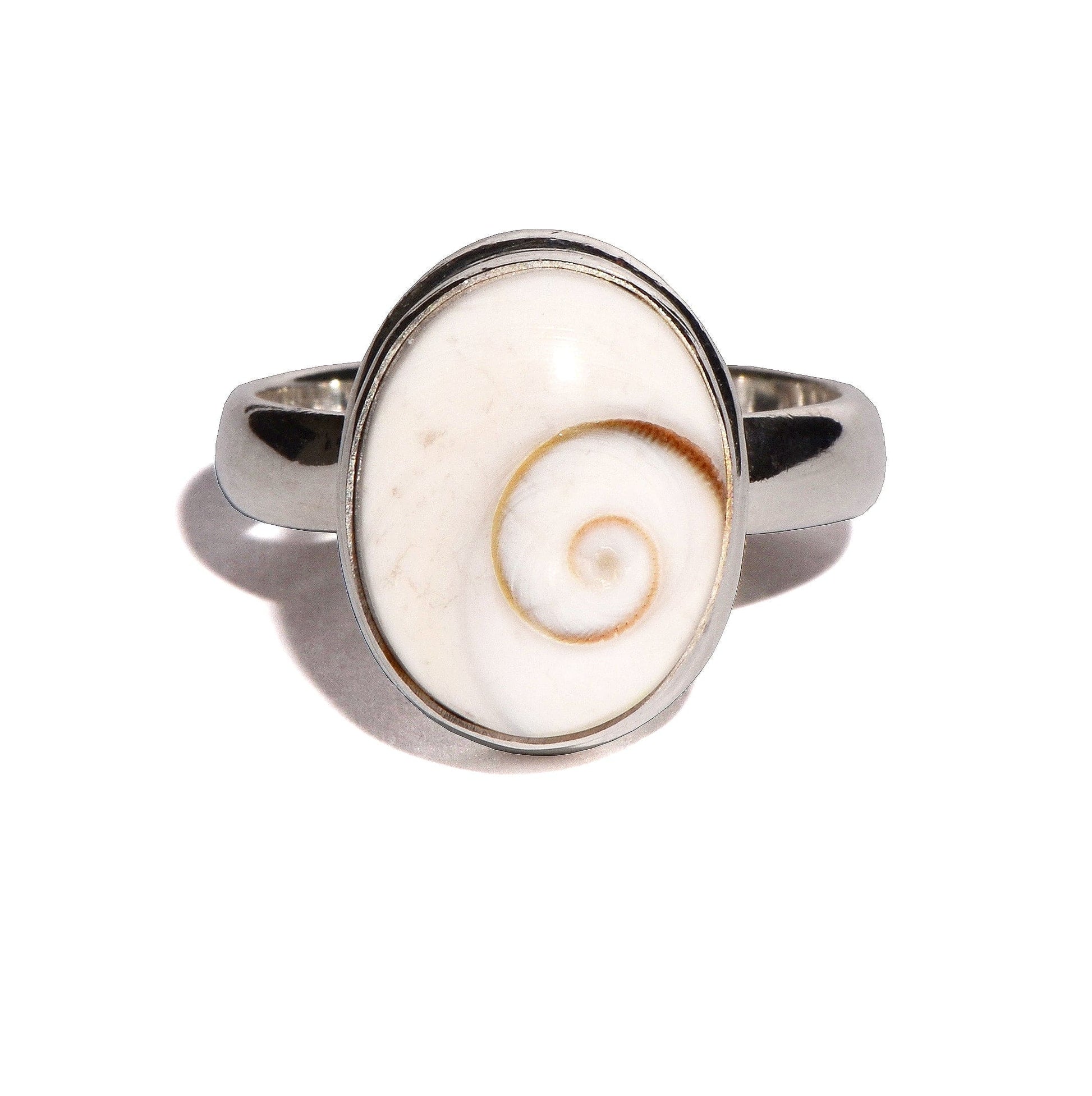 Shiva Shell Sterling Silver Ring - Oval
