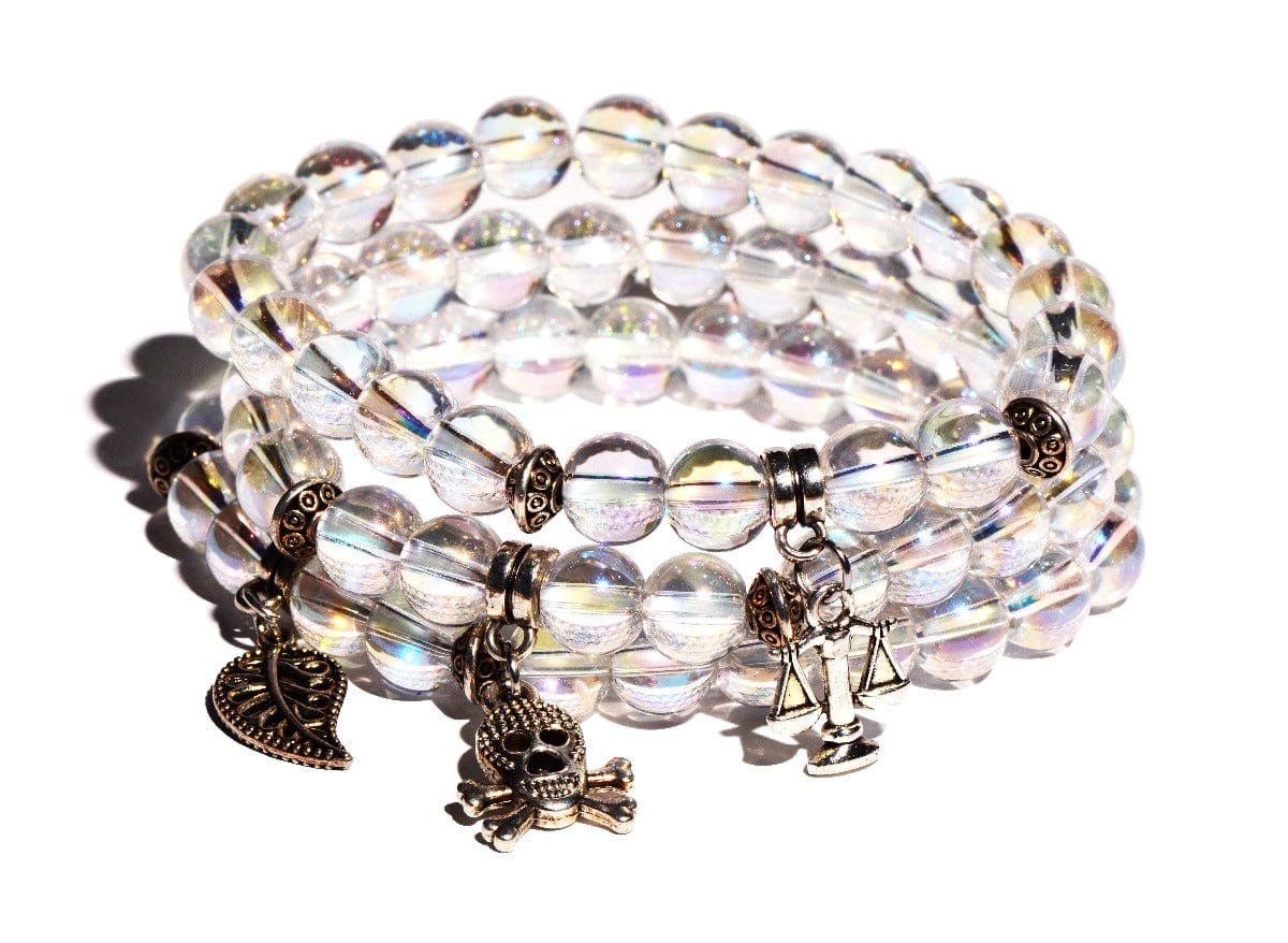 Angel Aura Quartz Bracelet with Charms