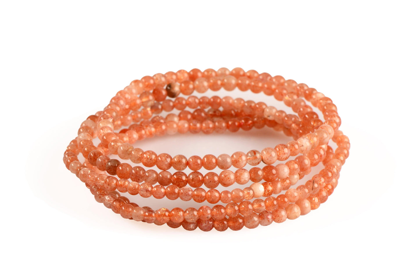 Sunstone Beaded Bracelet - Small Beads - Polished