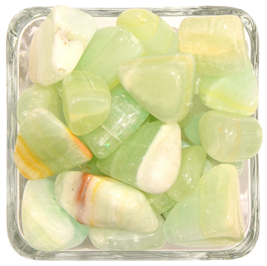 Green Calcite Tumbled Stone - Small - Polished