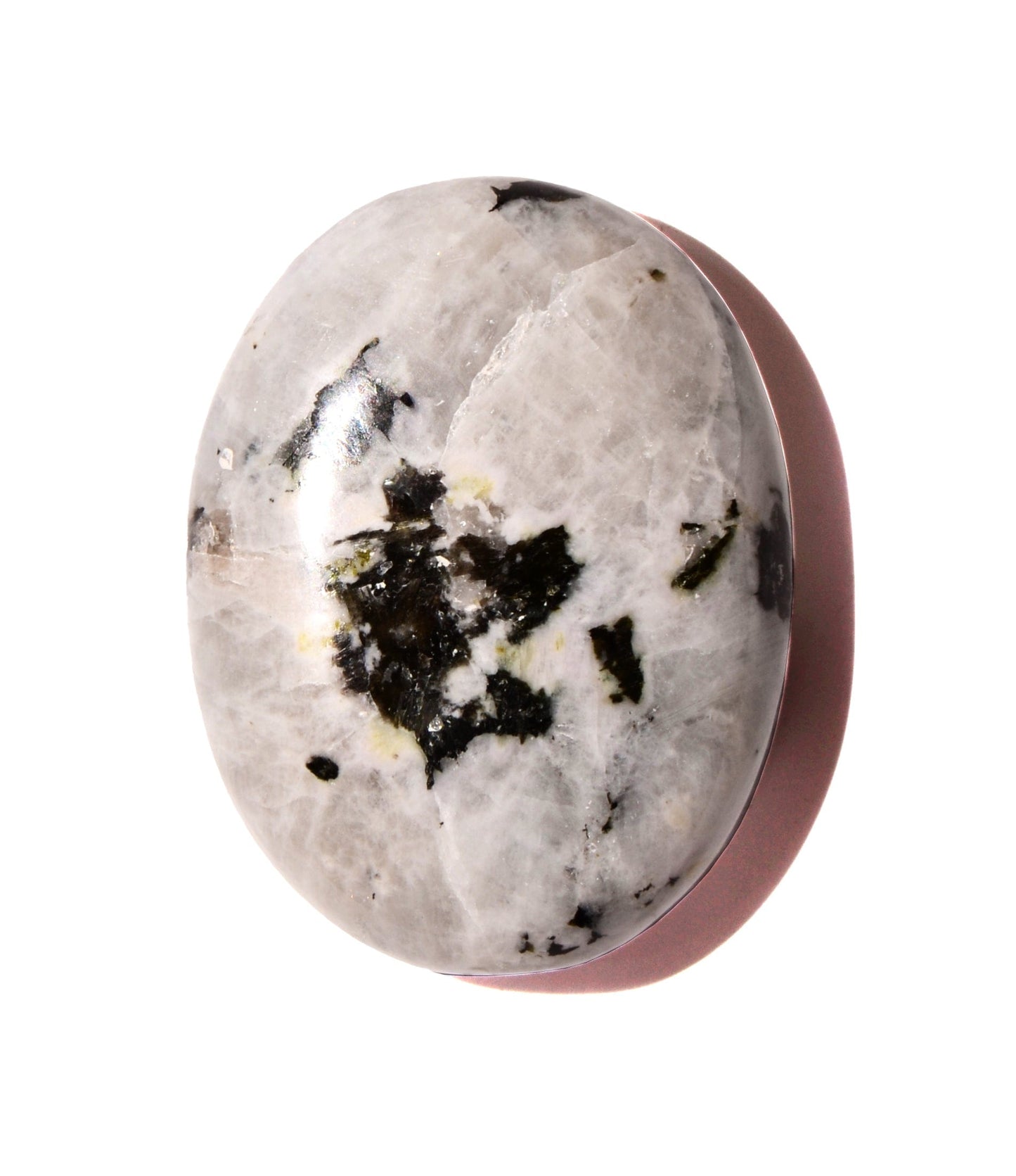 Rainbow Moonstone Palm Stone - Polished