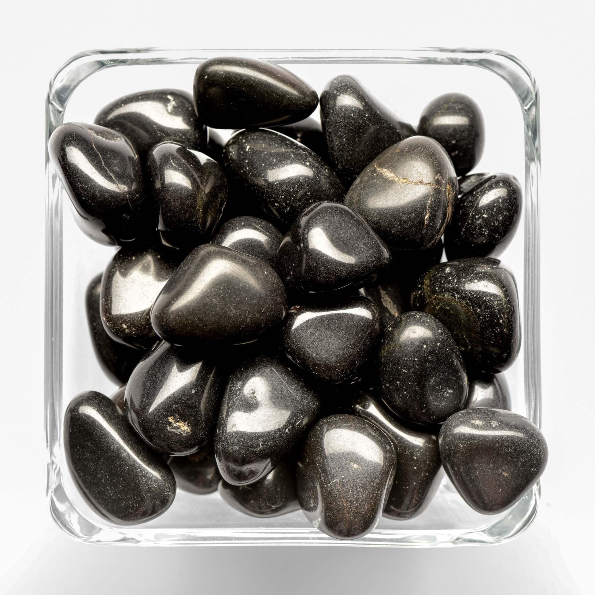 healing crystals: black tourmaline tumbled stones - small