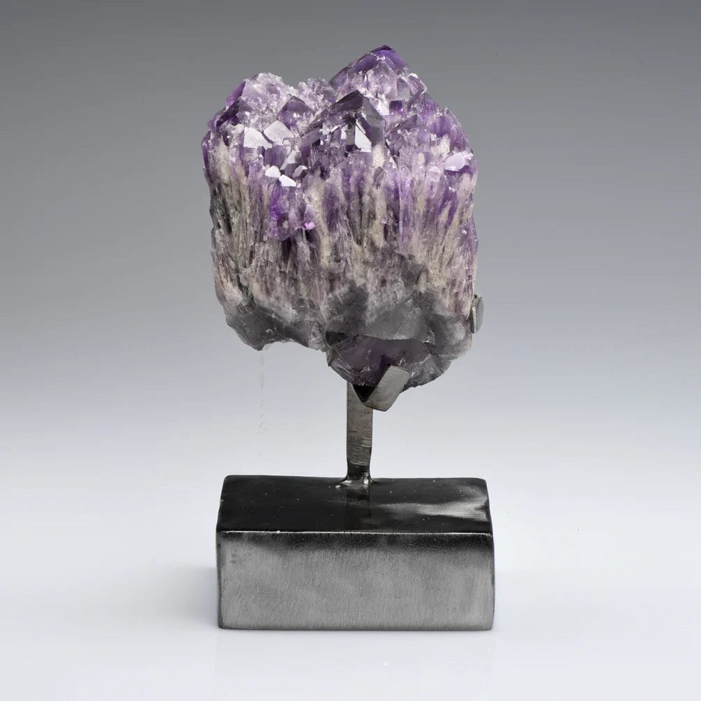 Elestial Amethyst Medium Form on Custom Stand - Raw Form