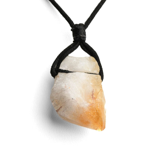 healing crystal jewelry: citrine pendant - Raw Form