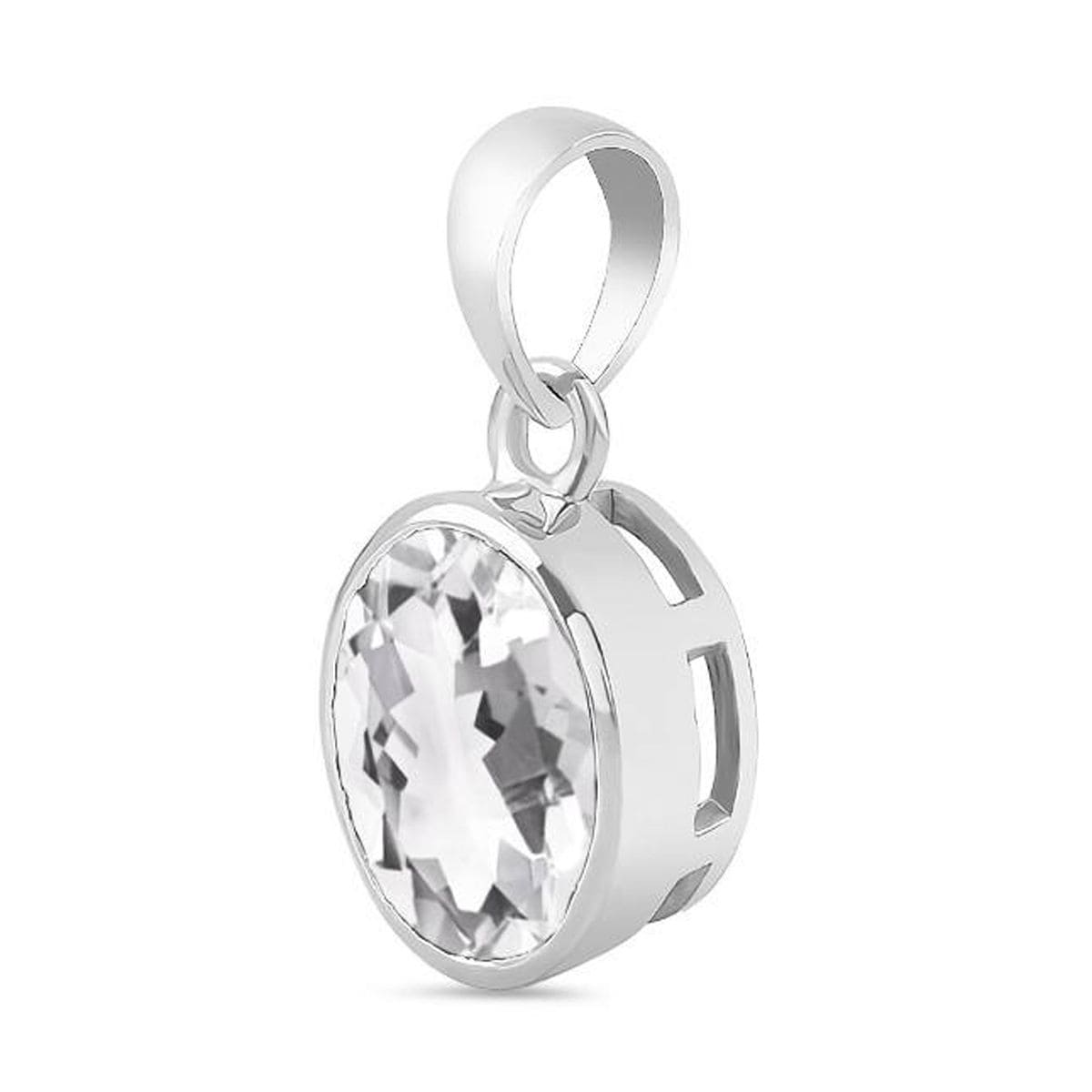 Clear Quartz Sterling Silver Pendant