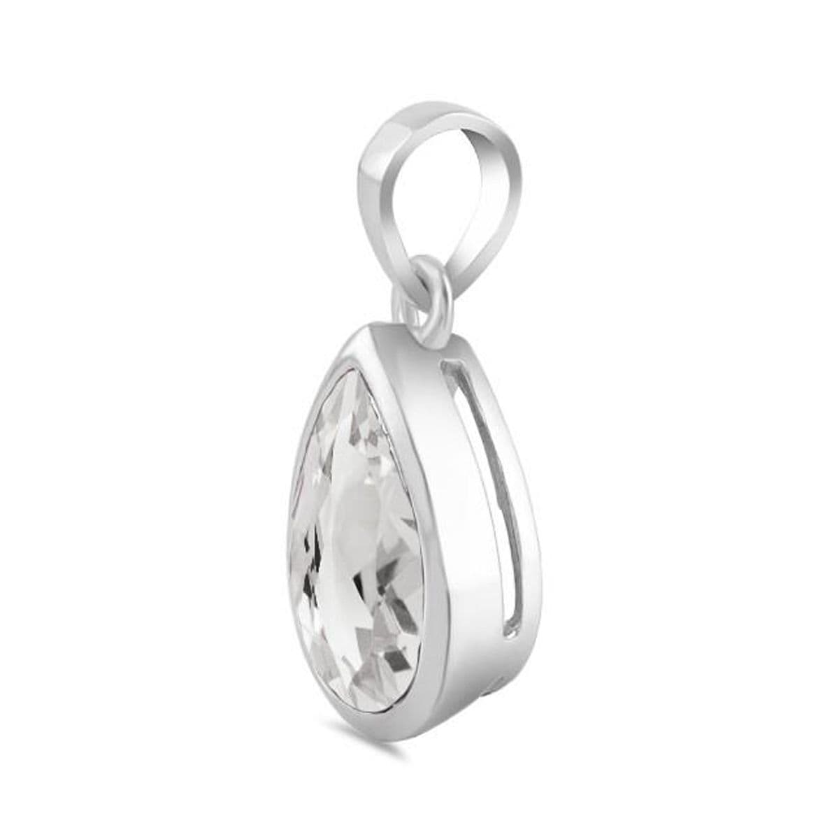 Clear Quartz Sterling Silver Pendant