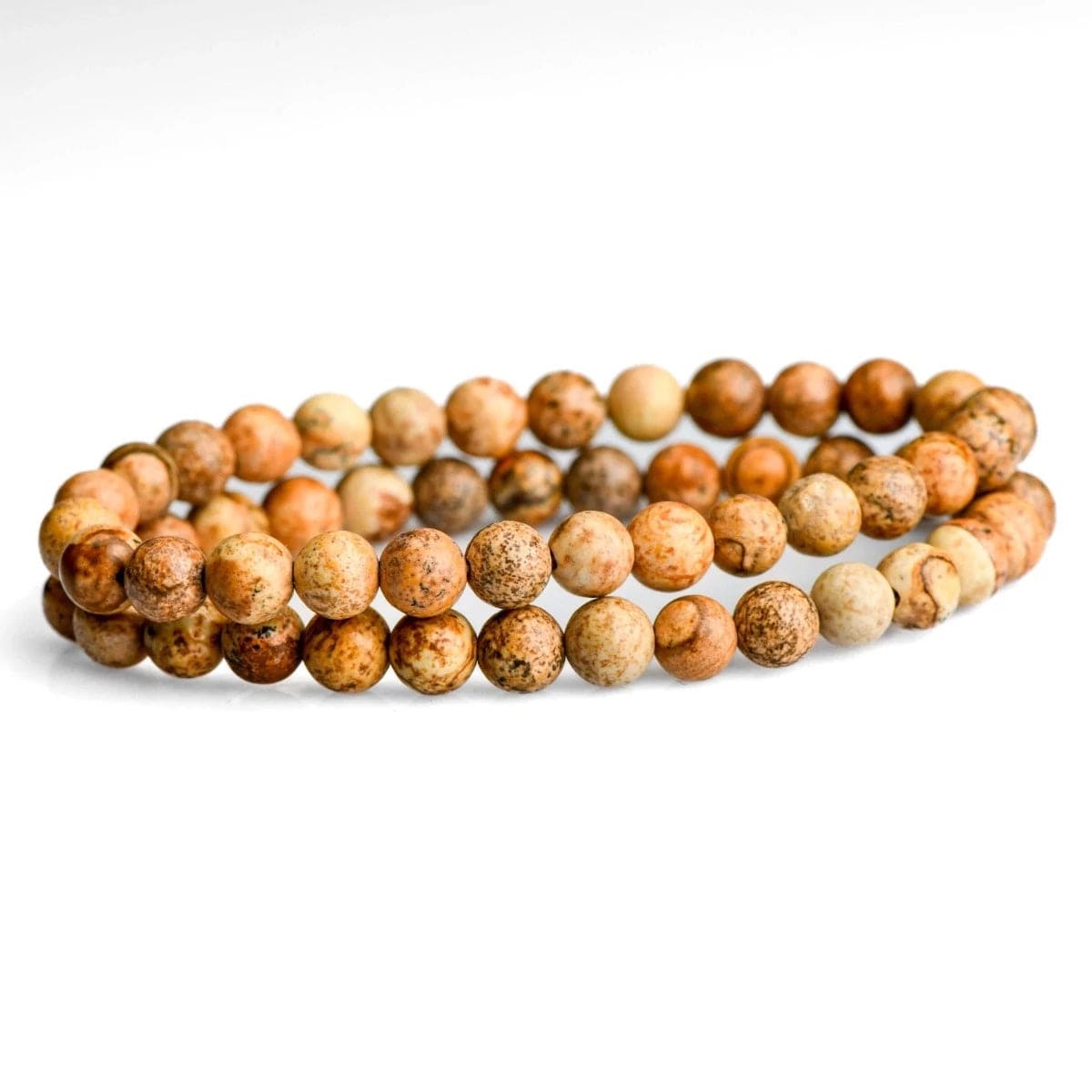 Picture Jasper Beaded Bracelet - Small Beads