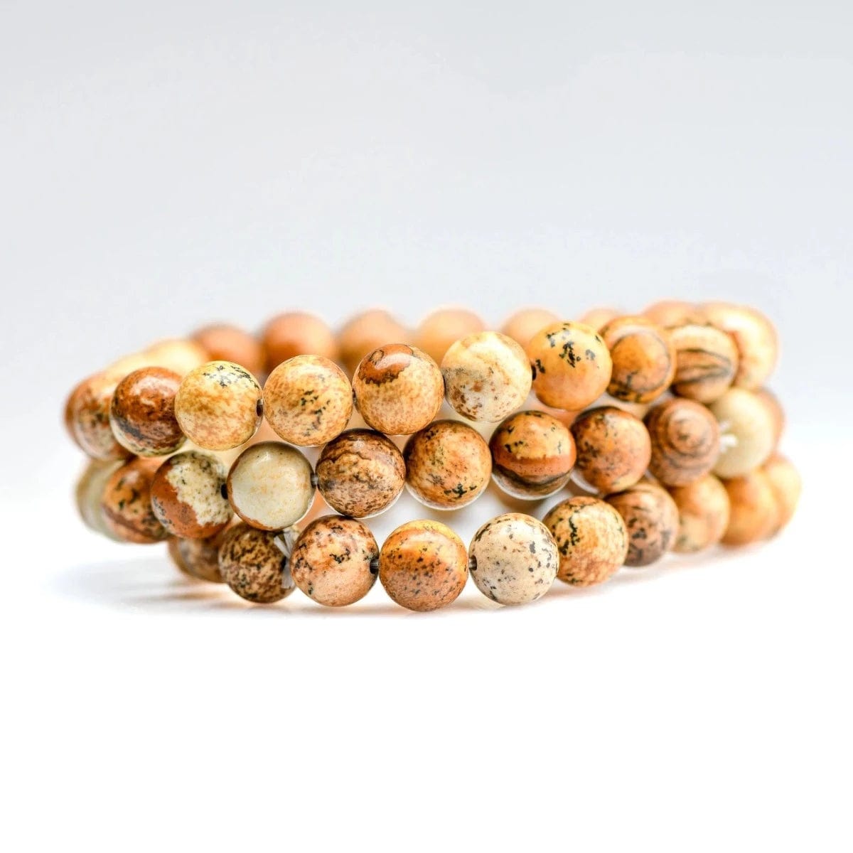 Picture Jasper Beaded Bracelet - Small Beads