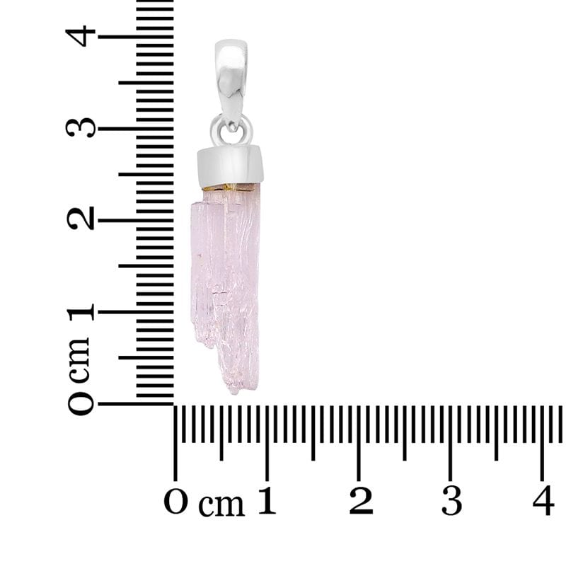 Kunzite Rough Sterling Silver Pendant
