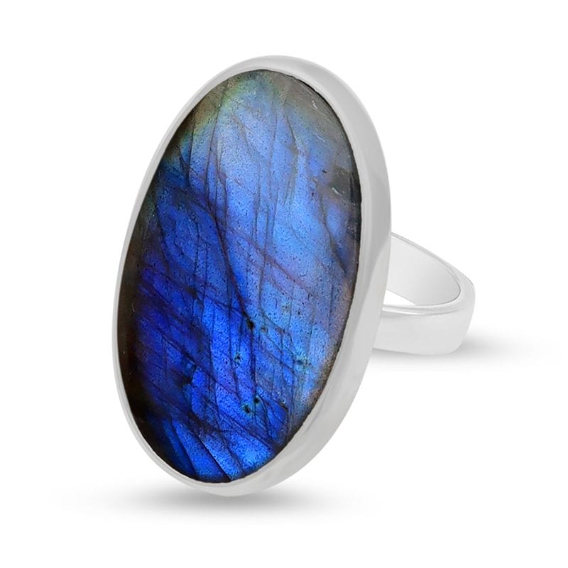 Labradorite Sterling Silver Adjustable Ring