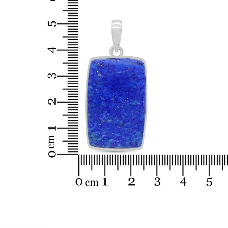 healing crystal jewelry: lapis lazuli sterling silver pendant