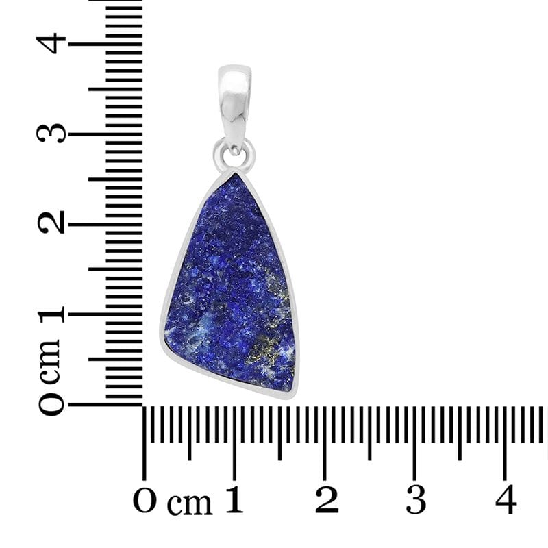 lapis lazuli rough sterling silver pendant