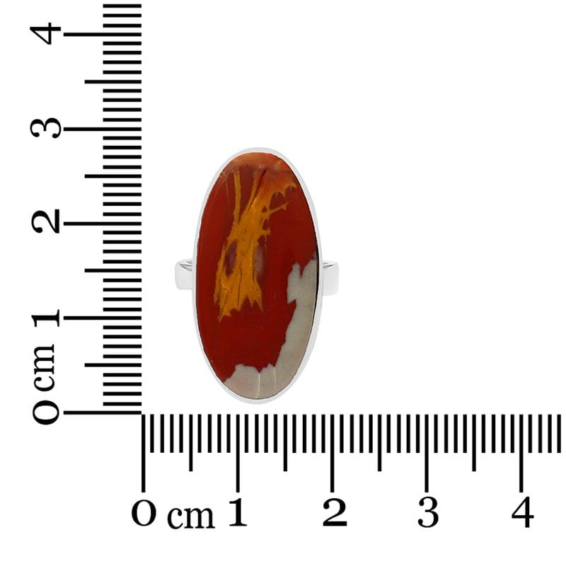Fancy Jasper Sterling Silver Adjustable Ring - Oval