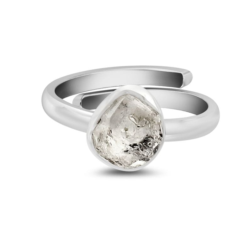 Herkimer Diamond Sterling Silver Adjustable Ring