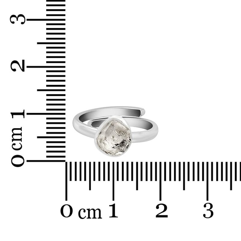 Herkimer Diamond Sterling Silver Adjustable Ring