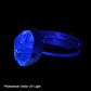 Herkimer Diamond Sterling Silver Adjustable Ring - UV Light
