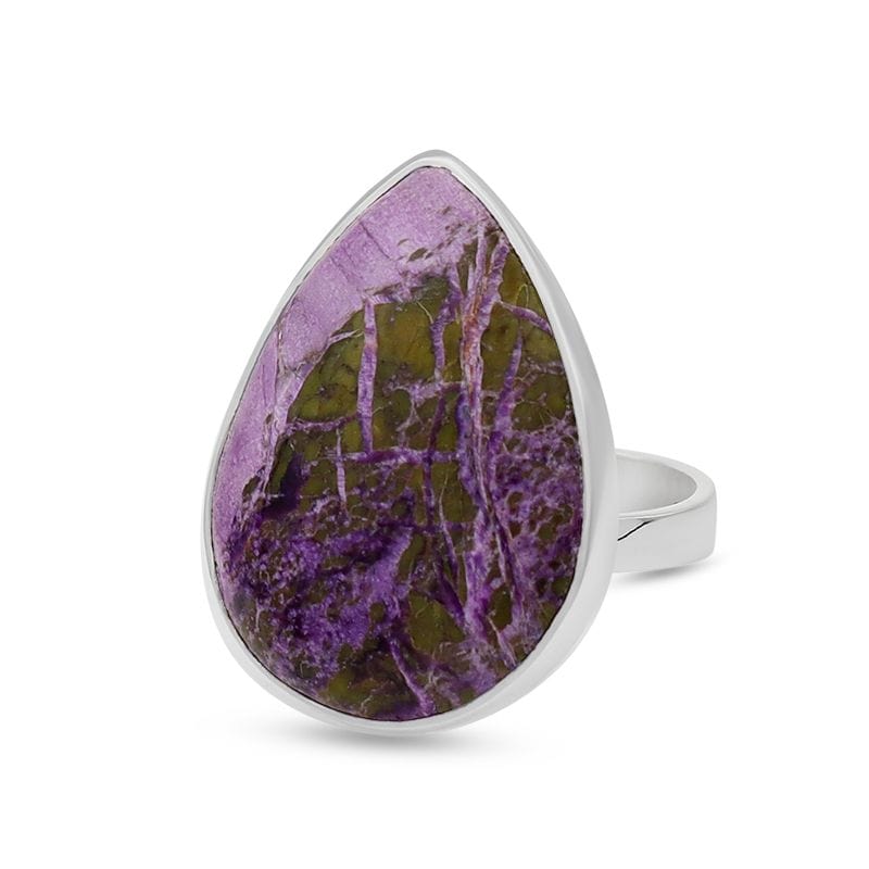 Purpurite Sterling Silver Adjustable Ring