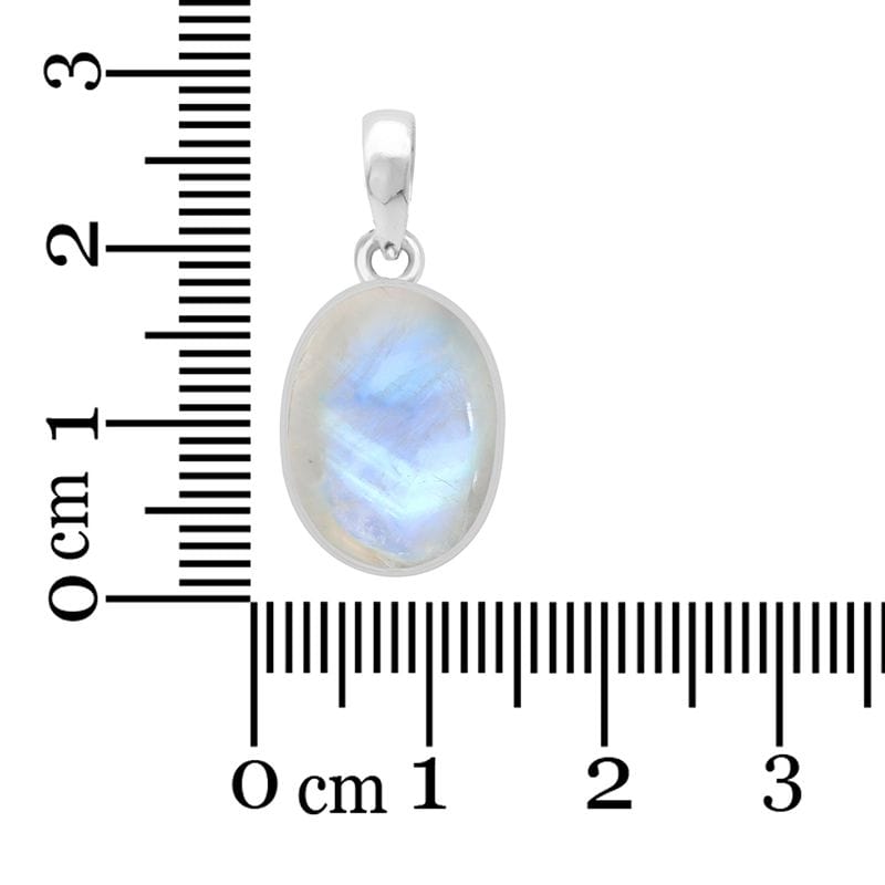 Rainbow Moonstone Sterling Silver Pendant