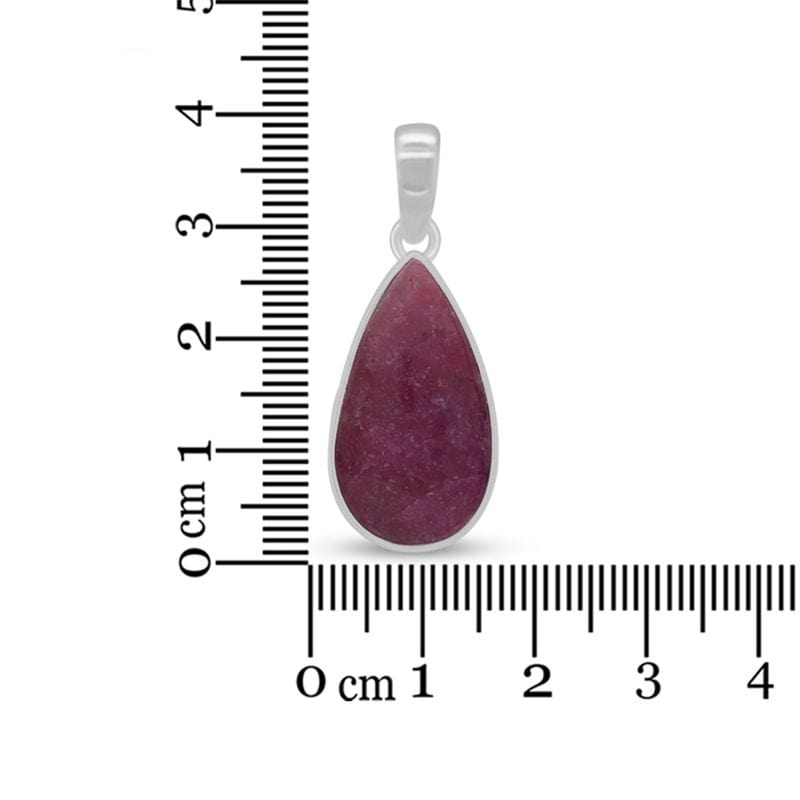 Ruby Sterling Silver Pendant