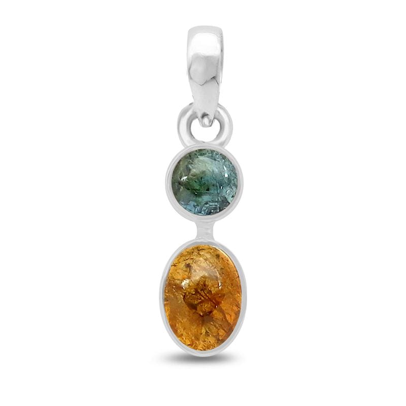 Watermelon Tourmaline Sterling Silver Pendant