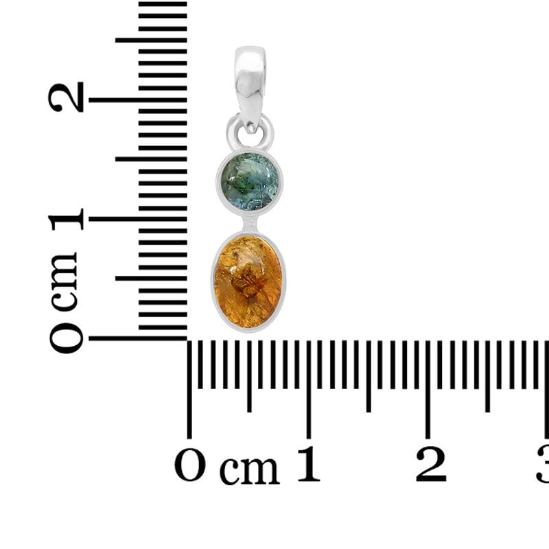 Watermelon Tourmaline Sterling Silver Pendant