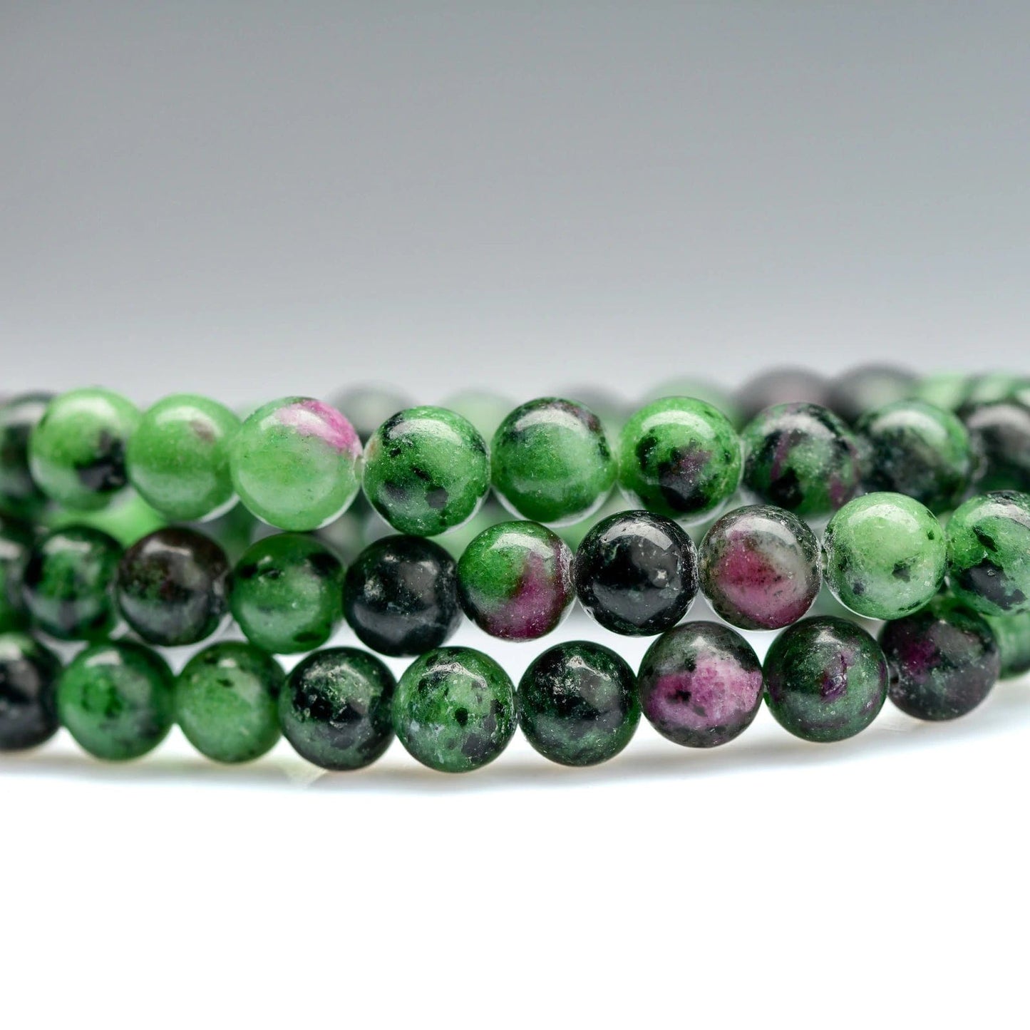 Zoisite Ruby Beaded Bracelet