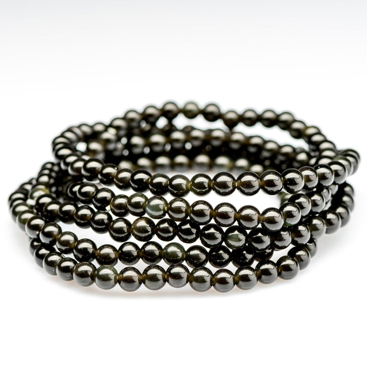 Obsidian Beaded Bracelet