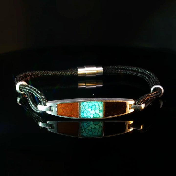 Men's Trinity Bracelet: Bell, Turquoise, Cathedral