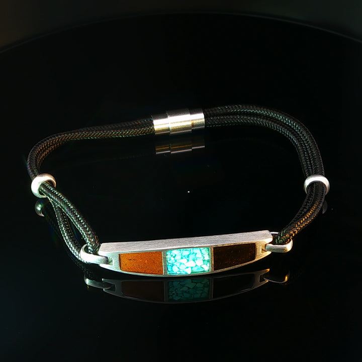 Men's Trinity Bracelet: Bell, Turquoise, Cathedral