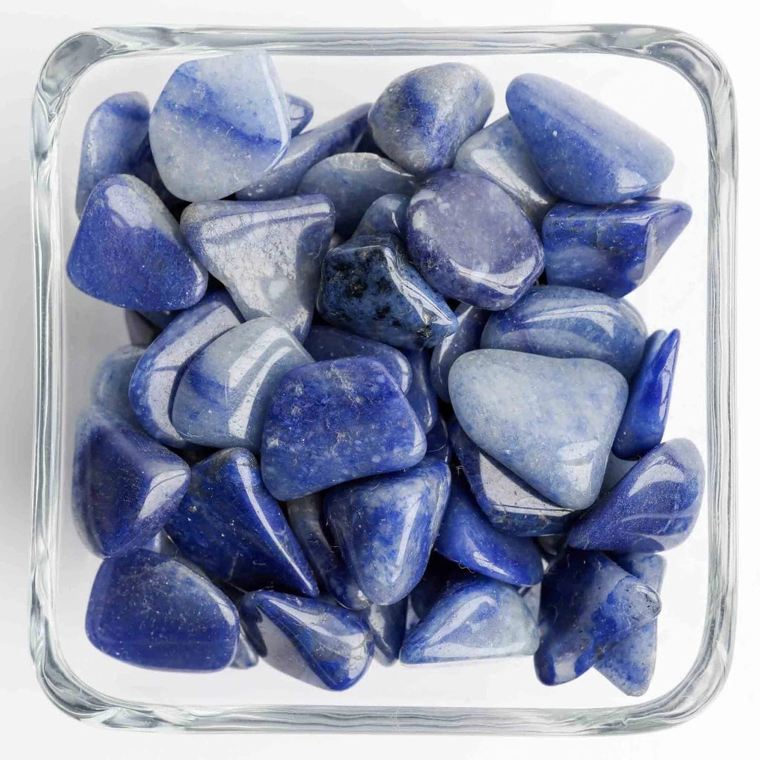 Blue Quartz Tumbled Stones