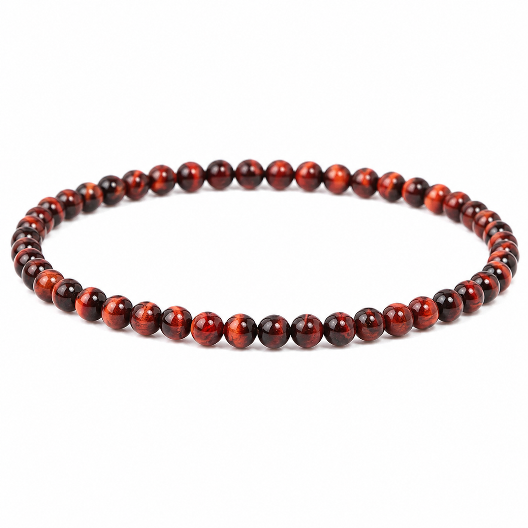 Red Tiger Eye Beaded Bracelet
