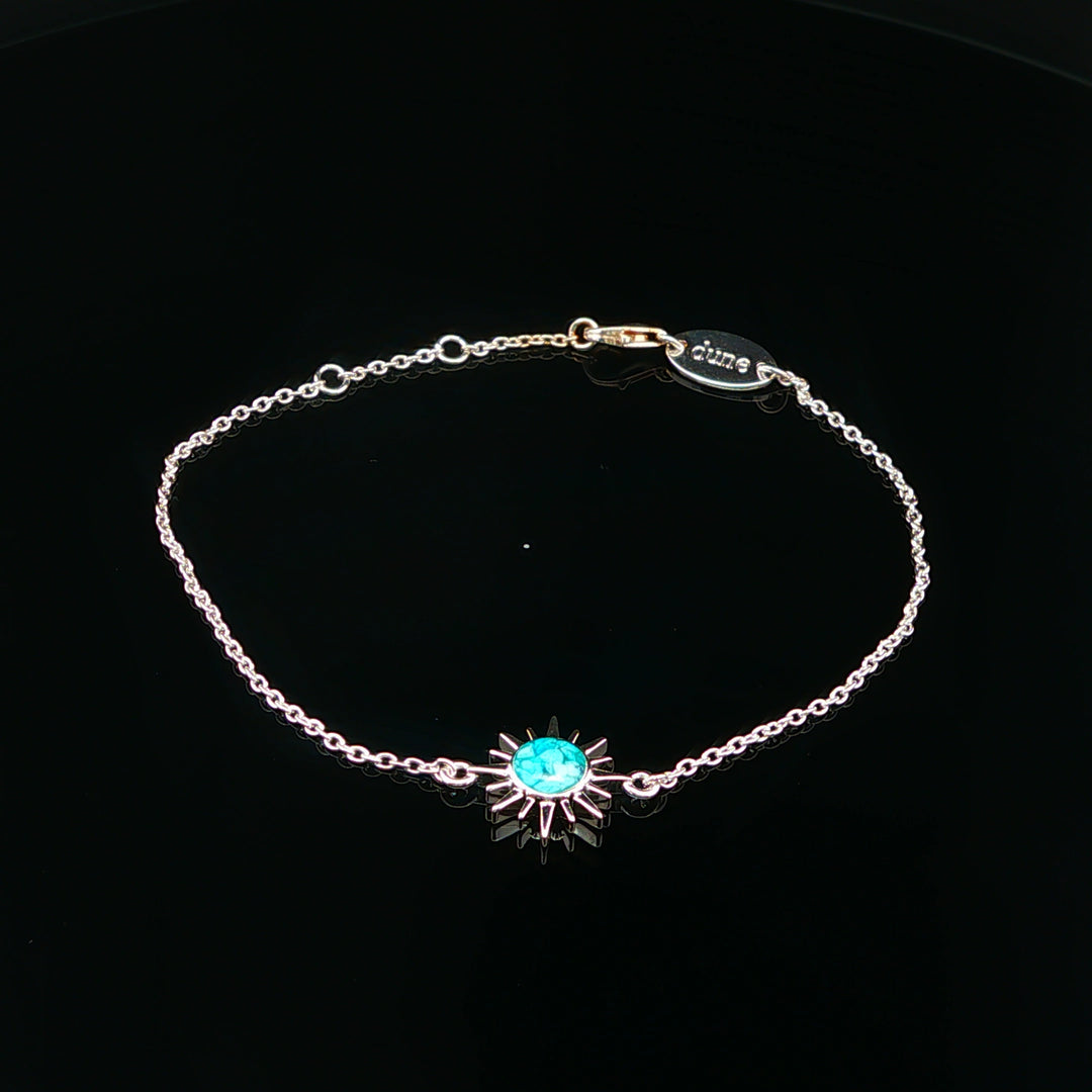 Delicate Sunburst Turquoise Bracelet