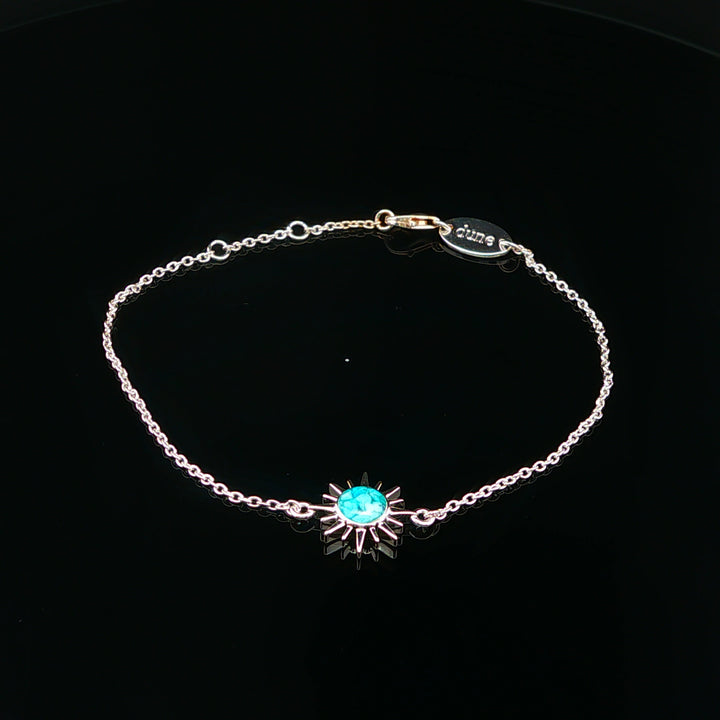 Delicate Sunburst Turquoise Bracelet