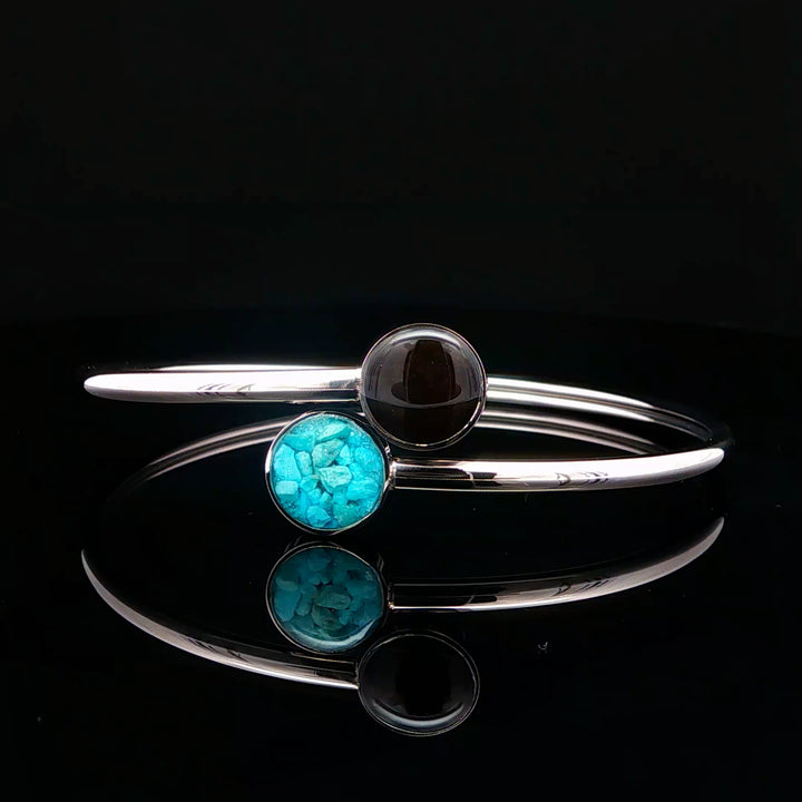 Turquoise & Cathedral Rock Charged Twist Bypass Bracelet