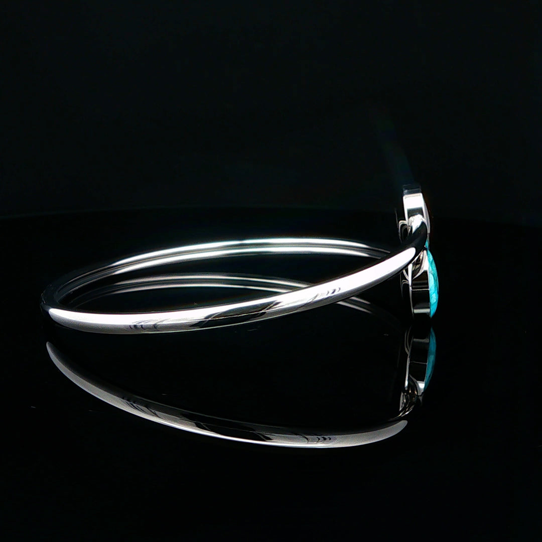 Turquoise & Cathedral Rock Charged Twist Bypass Bracelet