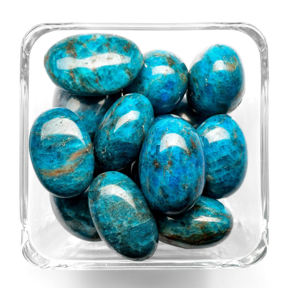 Blue Apatite Tumbled Stones - Polished - Small