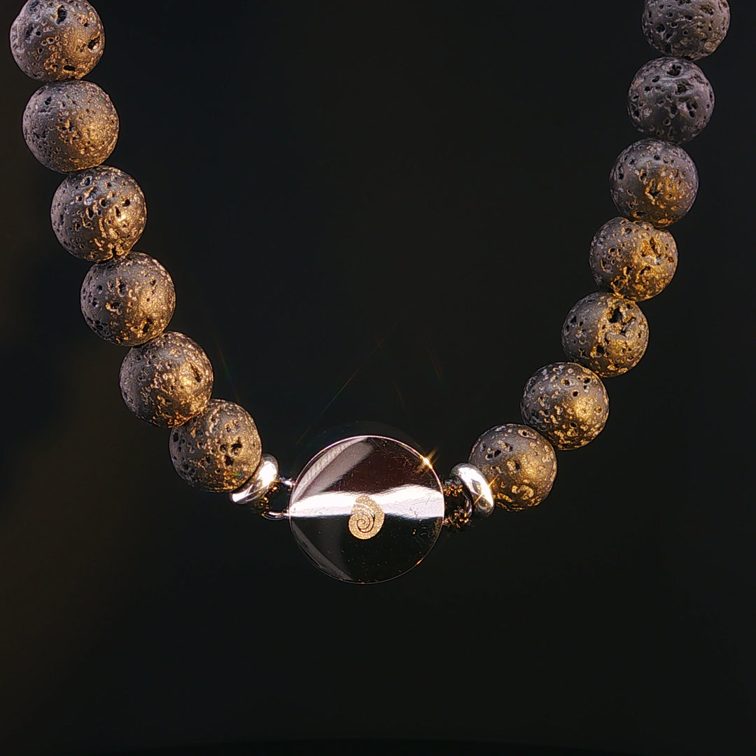 Men's Lava Stone Cathedral Rock Beaded Bracelet