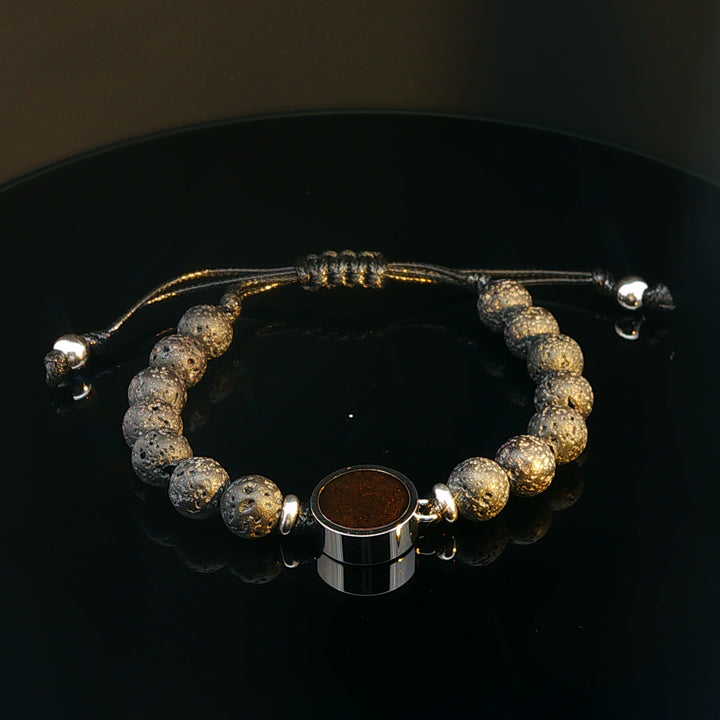 Men's Lava Stone Cathedral Rock Beaded Bracelet