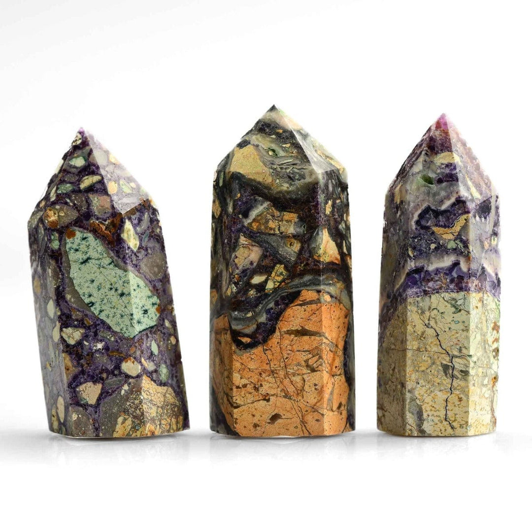 Fluorite with Jasper Point - Flat Base