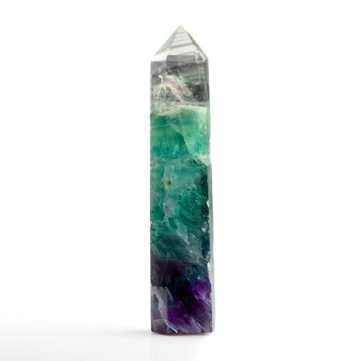 Rainbow Fluorite Point - Flat Base