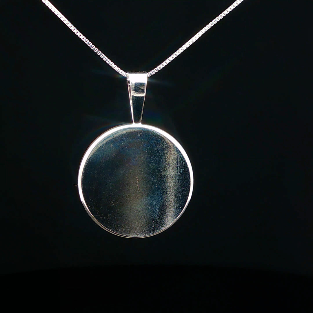 Marina Turquoise and Cathedral Rock Charged Necklace Sterling Silver Pendant