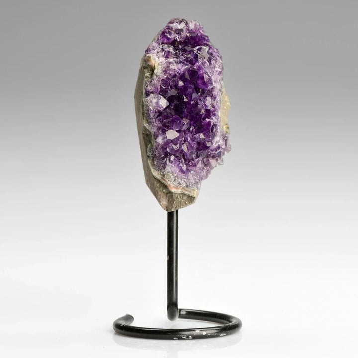 healing crystals: amethyst geode on pin stand