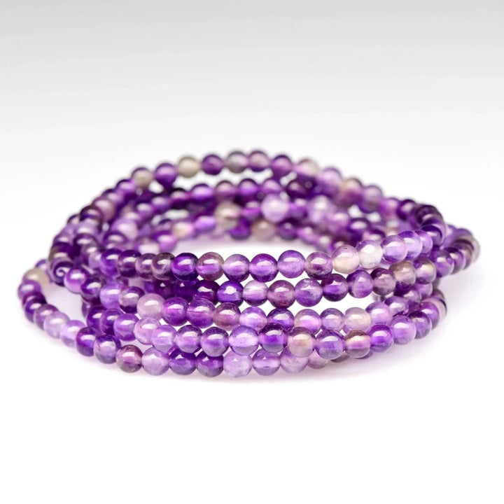 crystal jewelry: 4 mm amethyst crystal bracelet