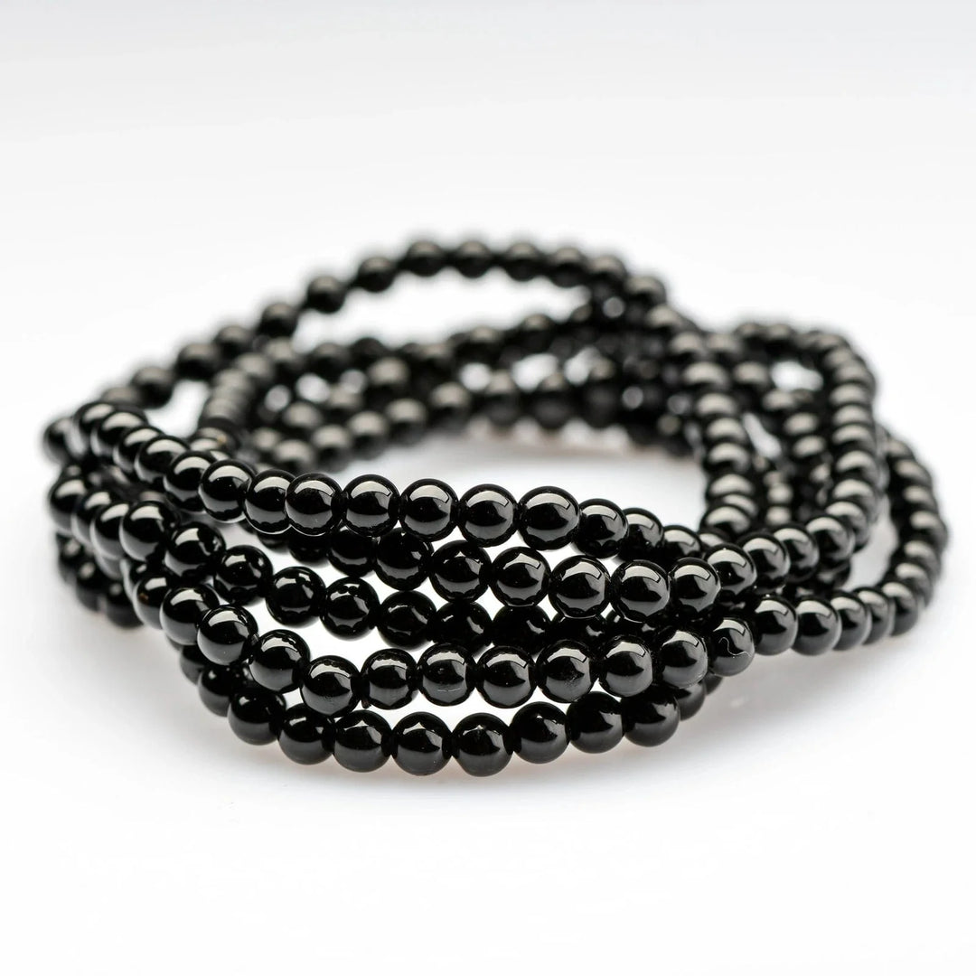 Onyx Beaded Bracelet - Small Beads - Polished